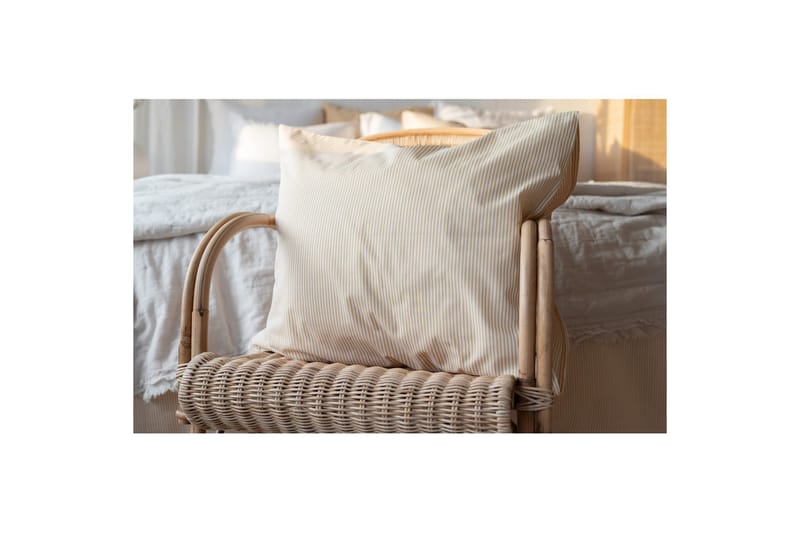 Dynebetræk Enkeltseng 2-dels Thelma Stripe - Gul - Tekstiler - Sengetøj - Sengesæt & dynesæt