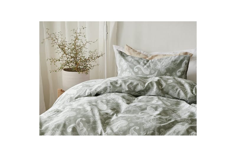 Dynebetræk Enkeltseng 2-dels Tilly - Grøn - Tekstiler - Sengetøj - Sengesæt & dynesæt