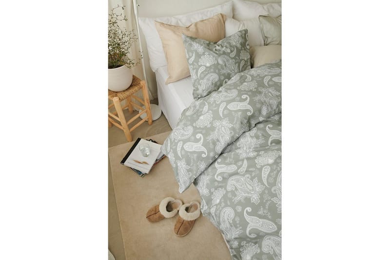 Dynebetræk Enkeltseng 2-dels Tilly - Grøn - Tekstiler - Sengetøj - Sengesæt & dynesæt