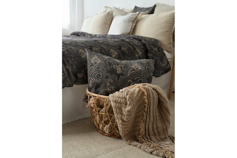 Dynebetræk Enkeltseng 2-dels Tilly - Sort - Tekstiler - Sengetøj - Sengesæt & dynesæt