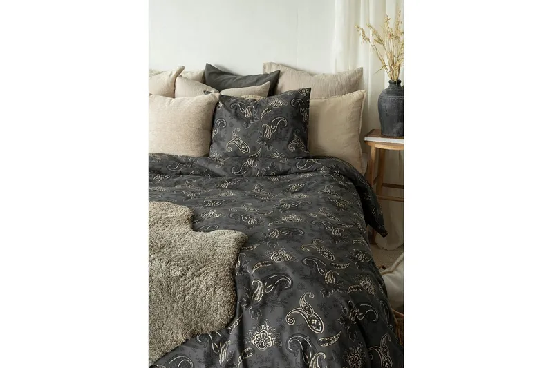 Dynebetræk Enkeltseng 2-dels Tilly - Sort - Tekstiler - Sengetøj - Sengesæt & dynesæt