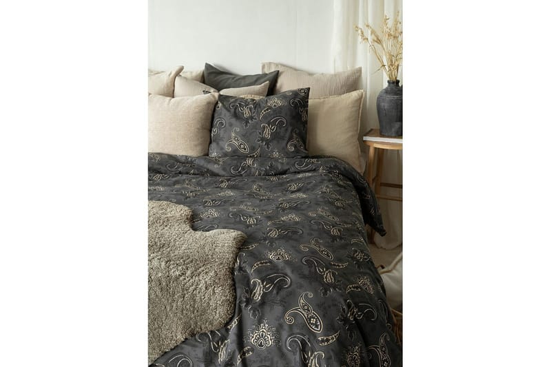 Dynebetræk Enkeltseng 2-dels Tilly - Sort - Tekstiler - Sengetøj - Sengesæt & dynesæt