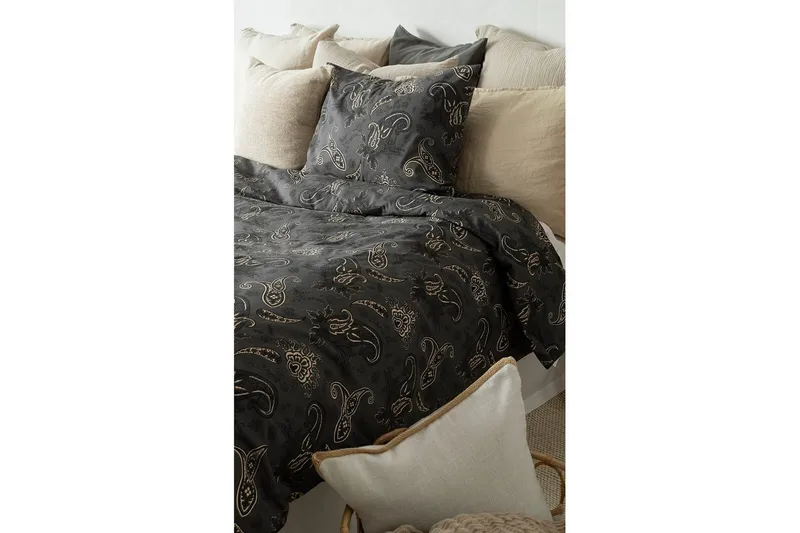Dynebetræk Enkeltseng 2-dels Tilly - Sort - Tekstiler - Sengetøj - Sengesæt & dynesæt