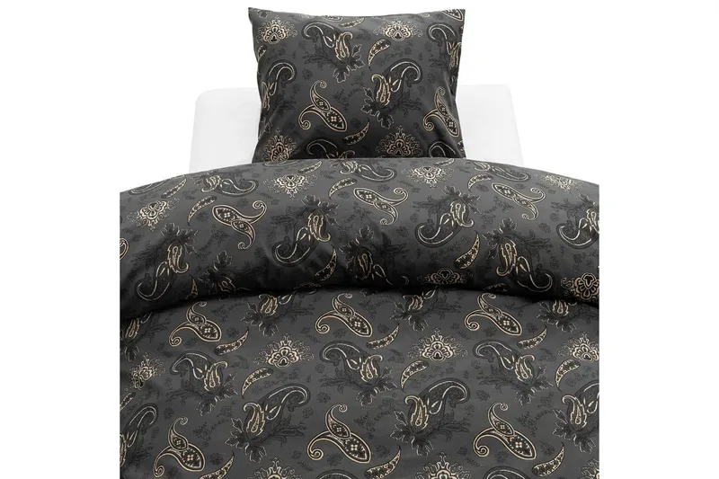 Dynebetræk Enkeltseng 2-dels Tilly - Sort - Tekstiler - Sengetøj - Sengesæt & dynesæt