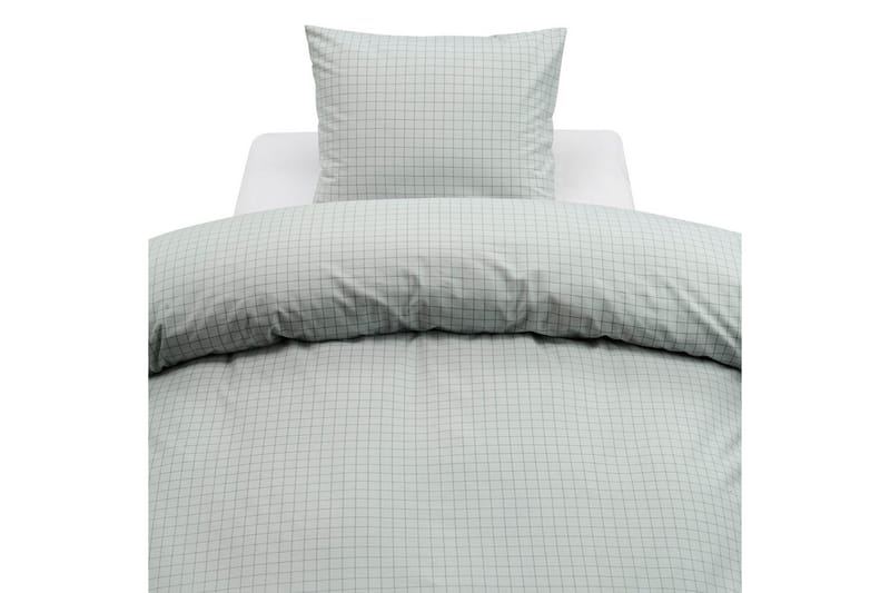 Dynebetræk Enkeltseng 2-delt Birger Flannel - Grøn - Tekstiler - Sengetøj - Dyne