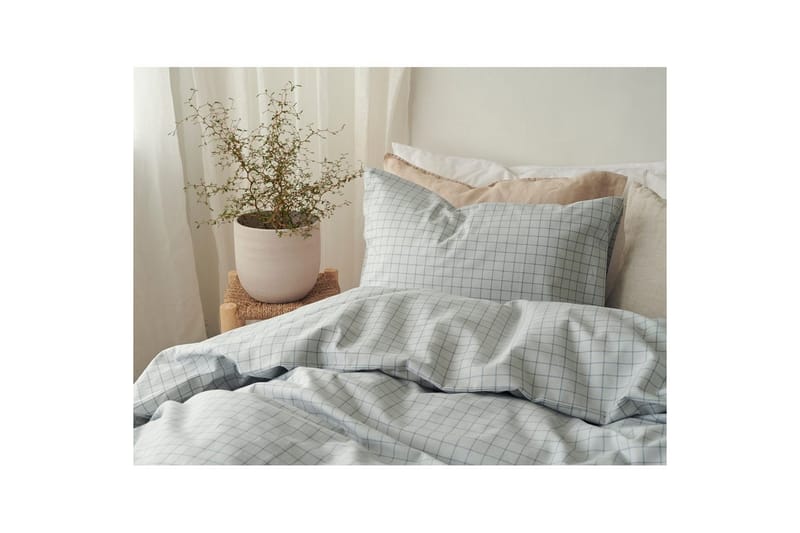 Dynebetræk Enkeltseng 2-delt Birger Flannel - Grøn - Tekstiler - Sengetøj - Dyne