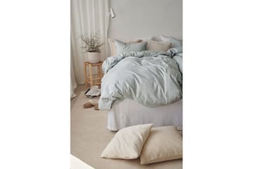 Dynebetræk Enkeltseng 2-delt Birger Flannel - Grøn - Tekstiler - Sengetøj - Sengesæt & dynesæt