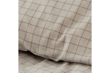 Dynebetræk Enkeltseng 2-delt Birger Flannel - Greige - Tekstiler - Sengetøj - Sengesæt & dynesæt