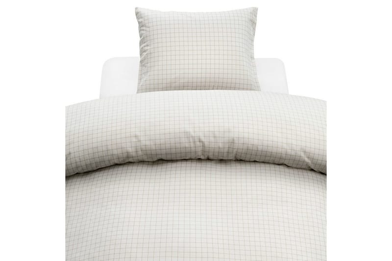 Dynebetræk Enkeltseng 2-delt Birger Flannel, Offwhite