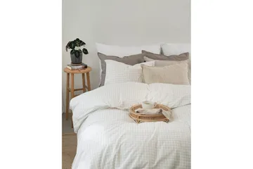 Dynebetræk Enkeltseng 2-delt Birger Flannel - Offwhite - Tekstiler - Sengetøj - Sengesæt & dynesæt