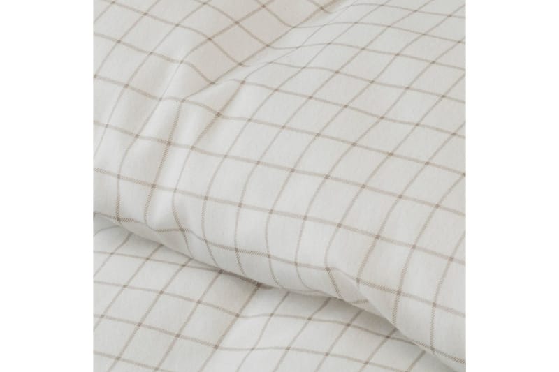 Dynebetræk Enkeltseng 2-delt Birger Flannel - Offwhite - Tekstiler - Sengetøj - Sengesæt & dynesæt