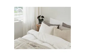 Dynebetræk Enkeltseng 2-delt Birger Flannel - Offwhite - Tekstiler - Sengetøj - Sengesæt & dynesæt