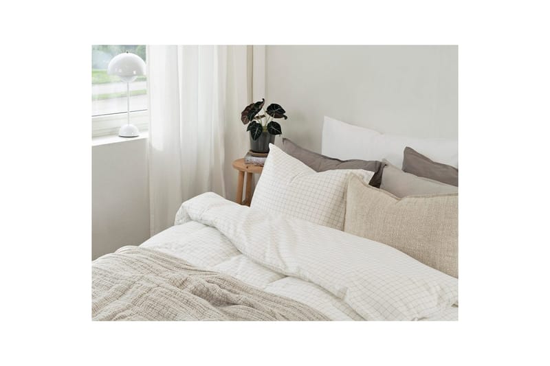 Dynebetræk Enkeltseng 2-delt Birger Flannel - Offwhite - Tekstiler - Sengetøj - Sengesæt & dynesæt