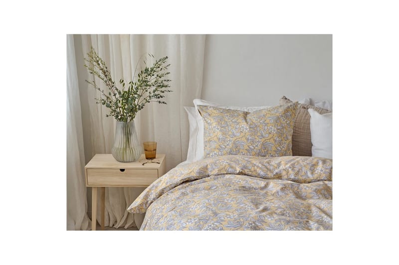 Dynebetræk Enkeltseng 2-delt Blackberry - Gul - Tekstiler - Sengetøj - Sengesæt & dynesæt