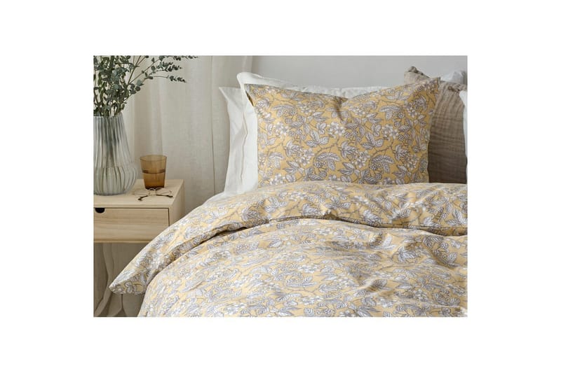 Dynebetræk Enkeltseng 2-delt Blackberry - Gul - Tekstiler - Sengetøj - Sengesæt & dynesæt