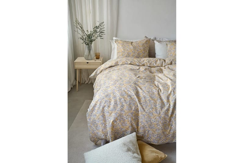 Dynebetræk Enkeltseng 2-delt Blackberry - Gul - Tekstiler - Sengetøj - Sengesæt & dynesæt