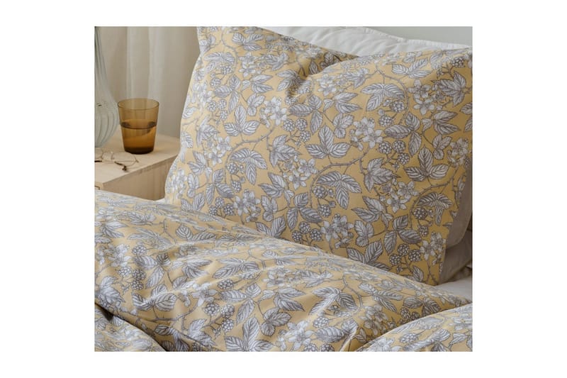 Dynebetræk Enkeltseng 2-delt Blackberry - Gul - Tekstiler - Sengetøj - Sengesæt & dynesæt