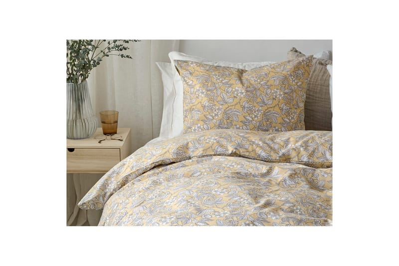 Dynebetræk Enkeltseng 2-delt Blackberry - Gul - Tekstiler - Sengetøj - Sengesæt & dynesæt