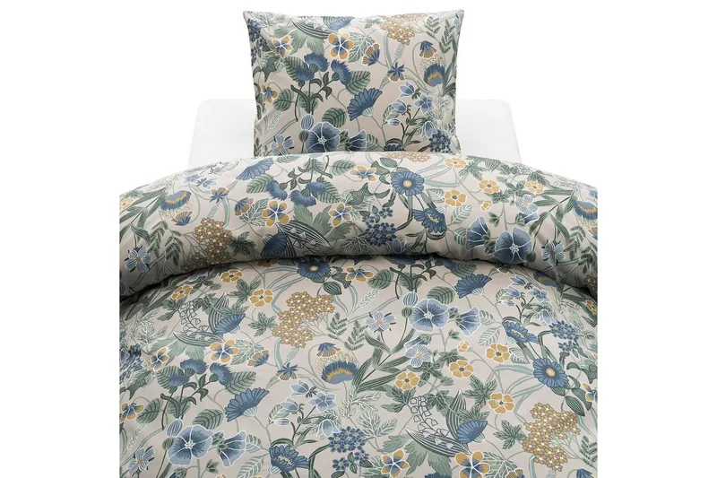 Dynebetræk Enkeltseng 2-delt Blombacken, Blå