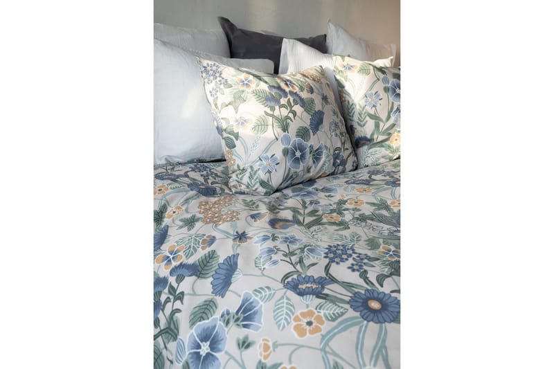 Dynebetræk Enkeltseng 2-delt Blombacken - Blå - Tekstiler - Sengetøj - Sengesæt & dynesæt