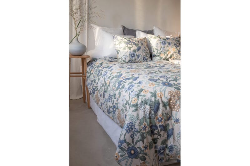 Dynebetræk Enkeltseng 2-delt Blombacken - Blå - Tekstiler - Sengetøj - Sengesæt & dynesæt