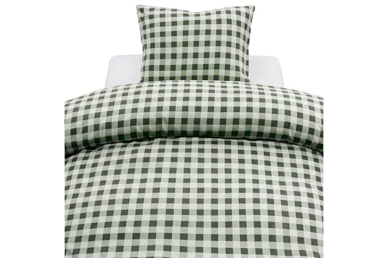 Dynebetræk Enkeltseng Harmony 2-dels Turild - Grøn - Tekstiler - Sengetøj - Sengesæt & dynesæt