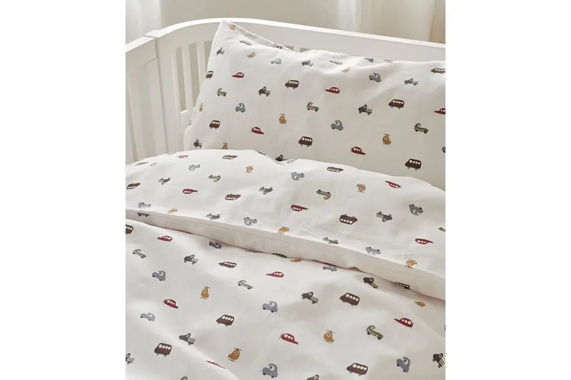 Dynebetræk til tremmeseng 2-Del John Beige - Tekstiler - Sengetøj - Sengesæt & dynesæt