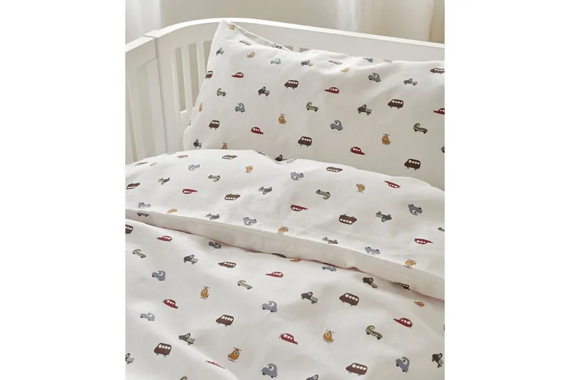 Dynebetræk til tremmeseng 2-Del John Beige - Tekstiler - Sengetøj - Dyne