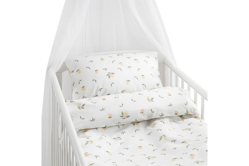 Dynebetræk til tremmeseng 2-Dele Citroner Gul, undefined