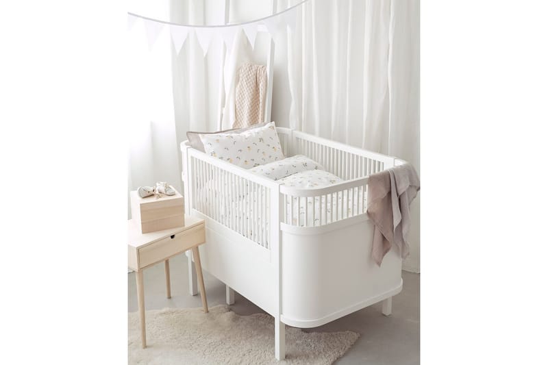 Dynebetræk til tremmeseng 2-Dele Citroner Gul - Tekstiler - Sengetøj - Sengesæt & dynesæt