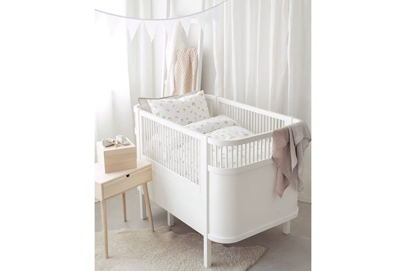 Dynebetræk til tremmeseng 2-Dele Citroner Gul - Tekstiler - Sengetøj - Sengesæt & dynesæt