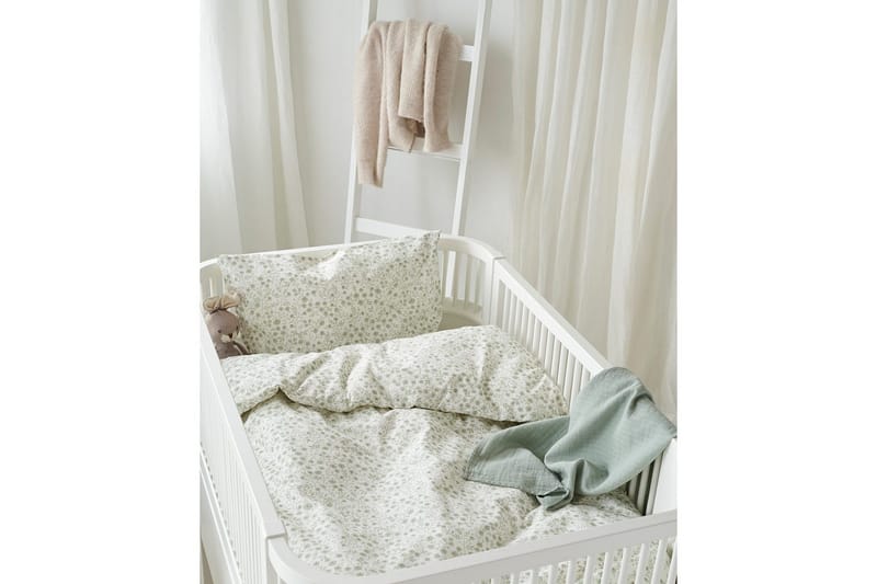 Dynebetræk til tremmeseng 2-Dele Hedda - Grøn - Tekstiler - Sengetøj - Sengesæt & dynesæt