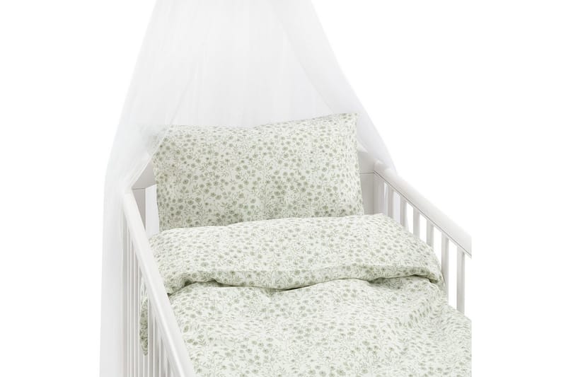 Dynebetræk til tremmeseng 2-Dele Hedda - Grøn - Tekstiler - Sengetøj - Sengesæt & dynesæt