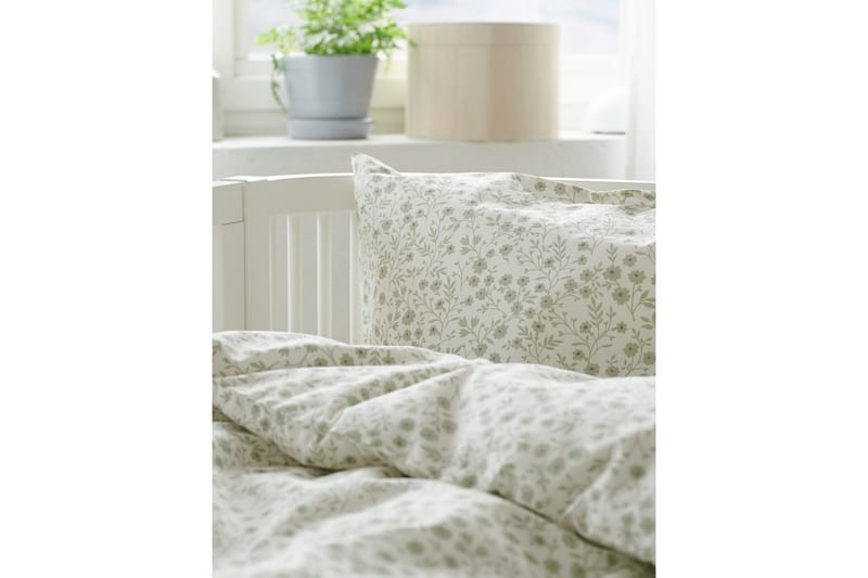 Dynebetræk til tremmeseng 2-Dele Hedda - Grøn - Tekstiler - Sengetøj - Sengesæt & dynesæt