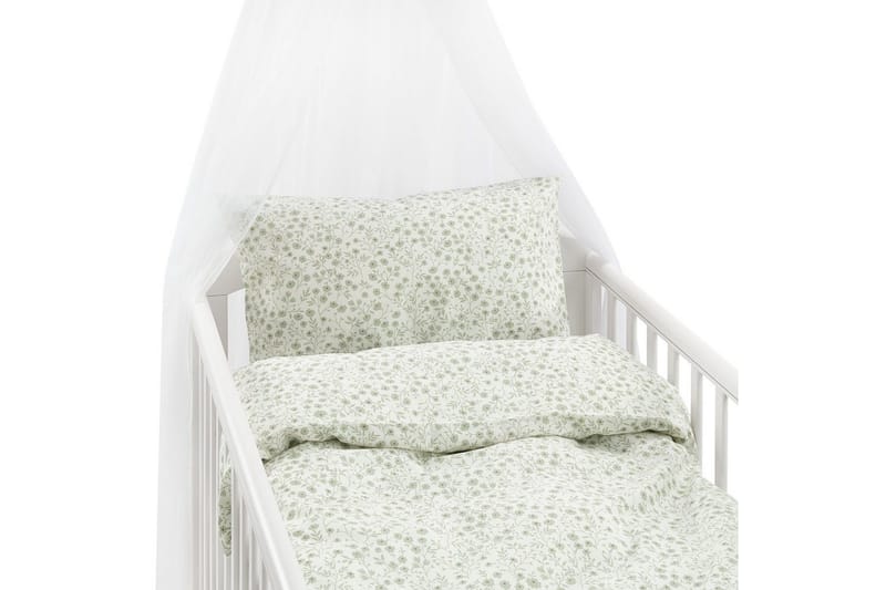 Dynebetræk til tremmeseng 2-Dele Hedda - Grøn - Tekstiler - Sengetøj - Sengesæt & dynesæt