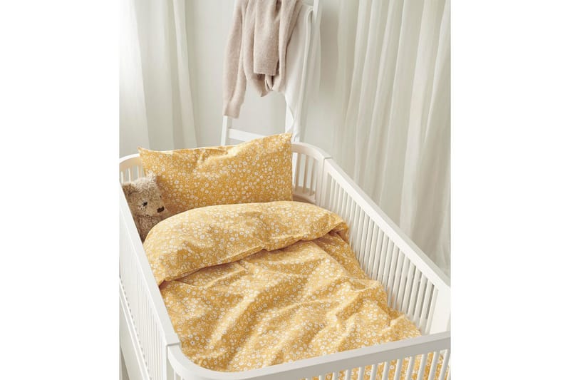 Dynebetræk til tremmeseng 2-Dele Hedda - Gul - Tekstiler - Sengetøj - Sengesæt & dynesæt