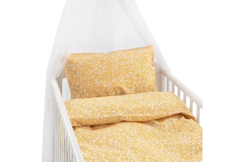 Dynebetræk til tremmeseng 2-Dele Hedda, Gul
