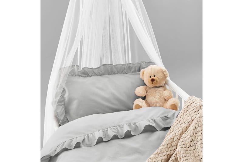 Dynebetræk til tremmeseng 2-Dele Volang - Grå - Tekstiler - Sengetøj - Sengesæt & dynesæt