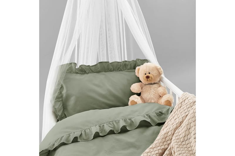 Dynebetræk til tremmeseng 2-Dele Volang - Grøn - Tekstiler - Sengetøj - Sengesæt & dynesæt