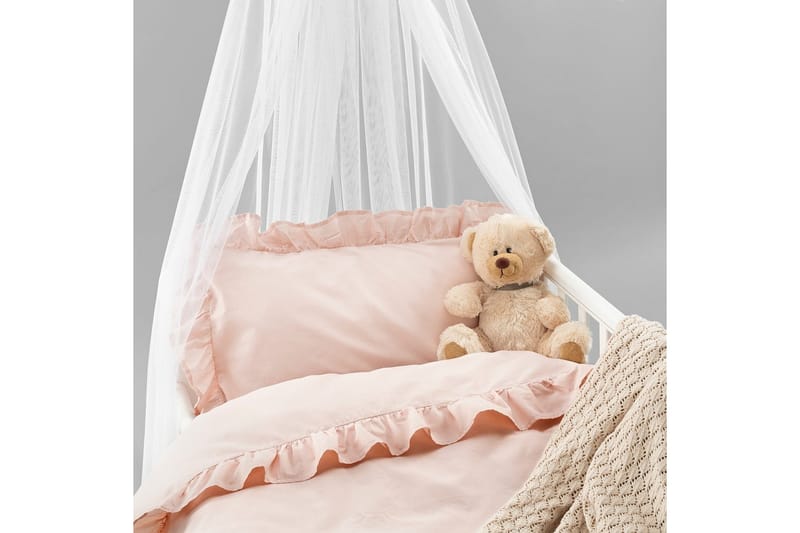 Dynebetræk til tremmeseng 2-Dele Volang - Ny Rosa - Tekstiler - Sengetøj - Sengesæt & dynesæt