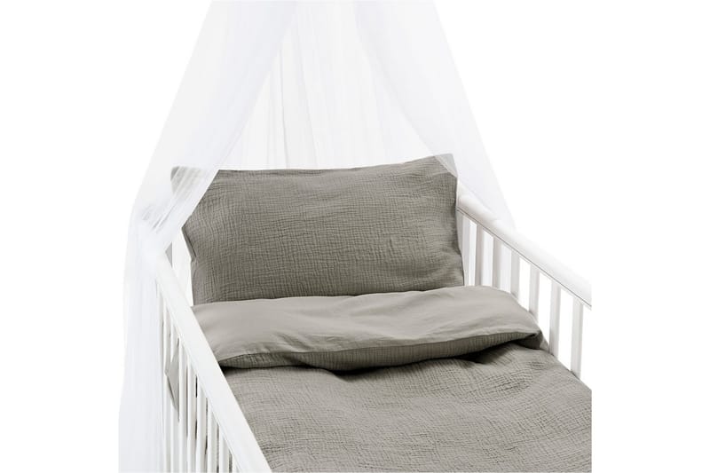 Dynebetræk til tremmeseng 2-Delers Rolling, Grå