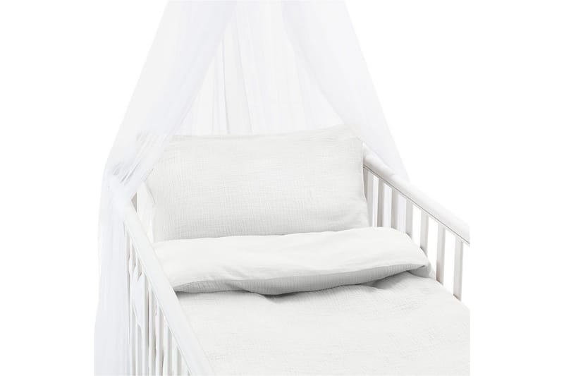 Dynebetræk til tremmeseng 2-Delers Rolling - Hvid - Tekstiler - Sengetøj - Sengesæt & dynesæt
