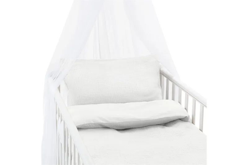 Dynebetræk til tremmeseng 2-Delers Rolling - Hvid - Tekstiler - Sengetøj - Sengesæt & dynesæt