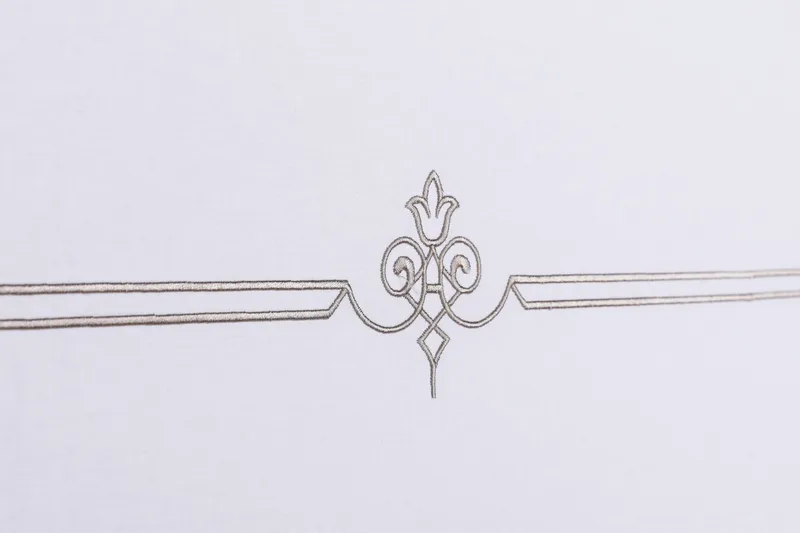 Cotton Box Sengesæt Dobbelt 6-delt Satin - Hvid/Grå - Tekstiler - Sengetøj - Sengesæt & dynesæt - Dynesæt dobbeltseng