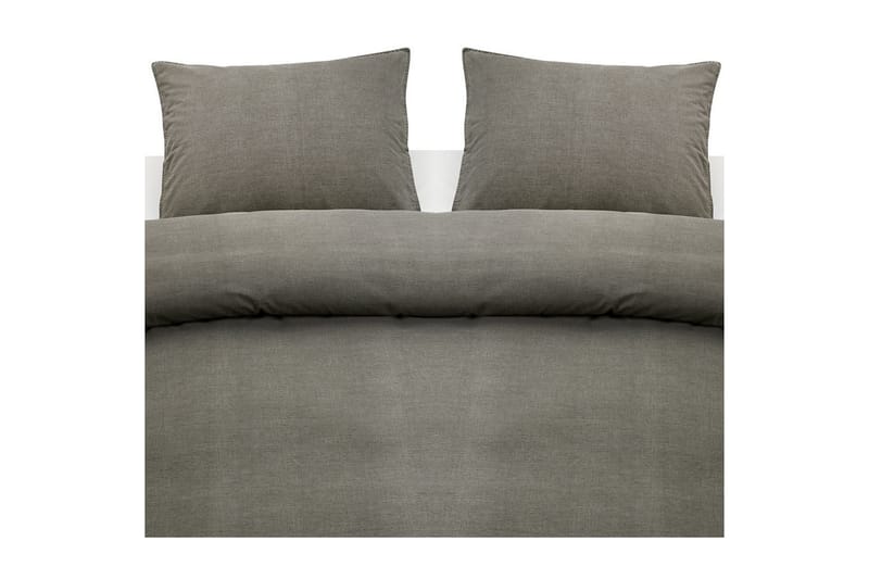 Dynebetræk Dobbelt 3-Del Vasket, Grå