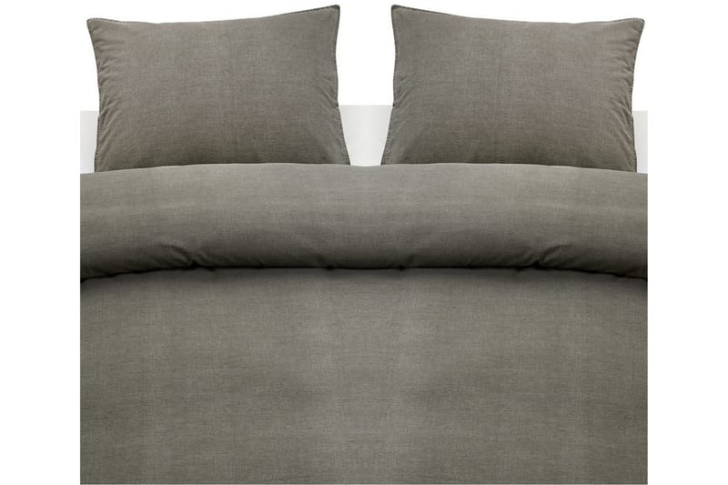 Dynebetræk Dobbelt 3-Del Vasket, Grå