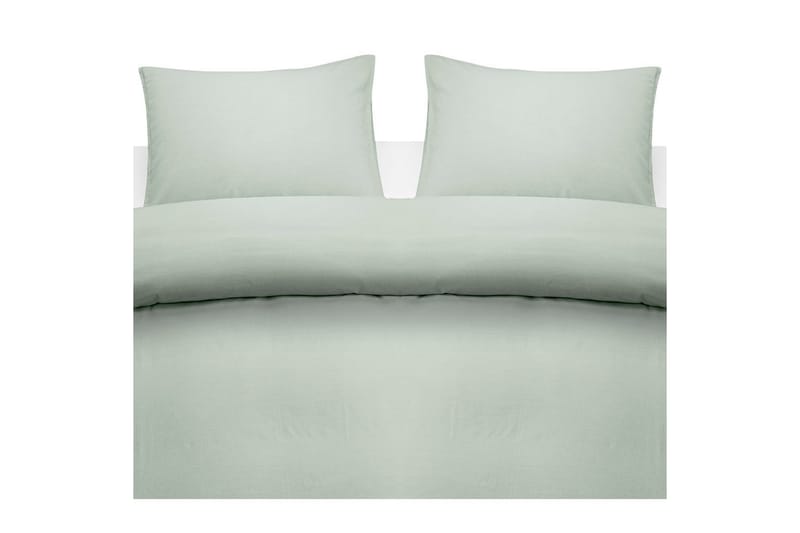 Dynebetræk Dobbelt 3-Del Vasket - Grøn - Tekstiler - Sengetøj - Sengesæt & dynesæt - Dynesæt dobbeltseng