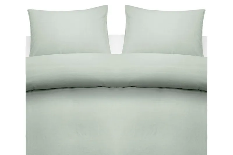 Dynebetræk Dobbelt 3-Del Vasket - Grøn - Tekstiler - Sengetøj - Sengesæt & dynesæt - Dynesæt dobbeltseng