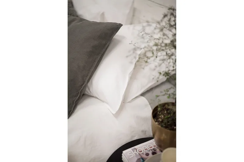 Dynebetræk Dobbelt 3-Del Vasket - Hvid - Tekstiler - Sengetøj - Sengesæt & dynesæt - Dynesæt dobbeltseng