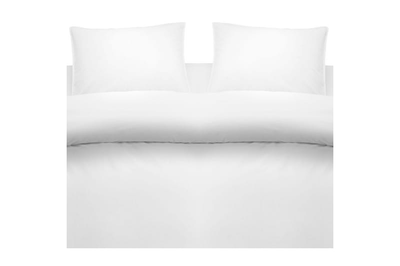 Dynebetræk Dobbelt 3-Del Vasket, Hvid